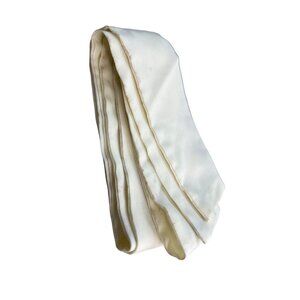 Vintage Hair Ribbon Neck Wrap Scarf Lightweight Ivory Minimalist Multiuse Cream